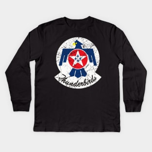 Thunderbirds USAF Vintage Kids Long Sleeve T-Shirt